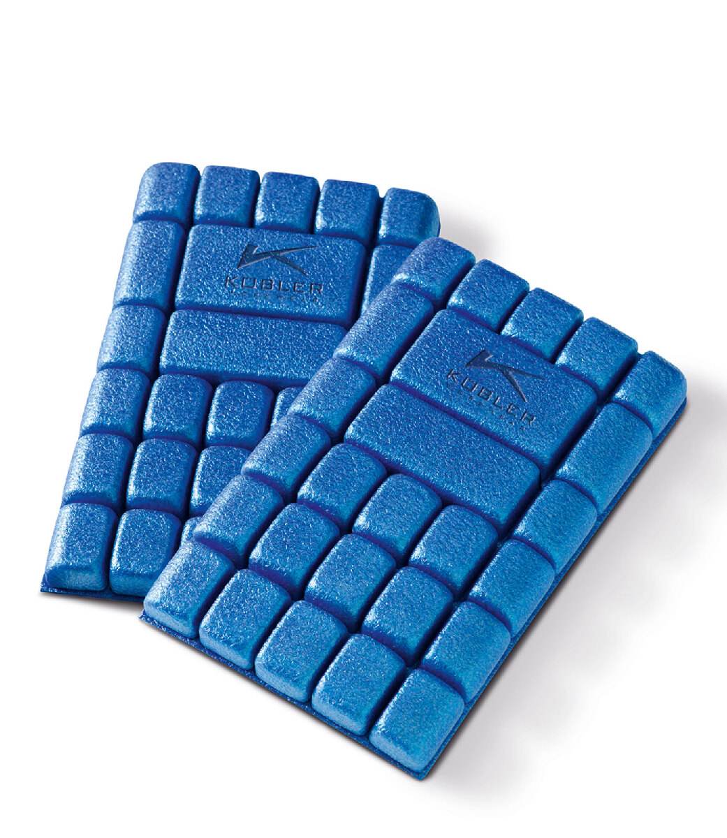 KÜBLER Kniepolster in Mittelblau, 1 Paar, weiche Kniepads für lange Arbeiten auf dem Boden